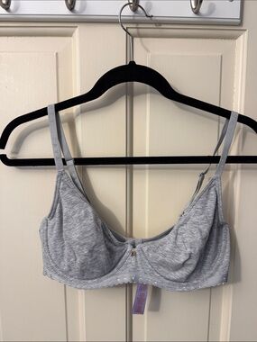 Savage Fenty Light Gray Cotton Everyday Underwire Bra by  - Soft Support